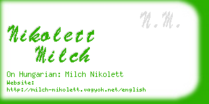 nikolett milch business card